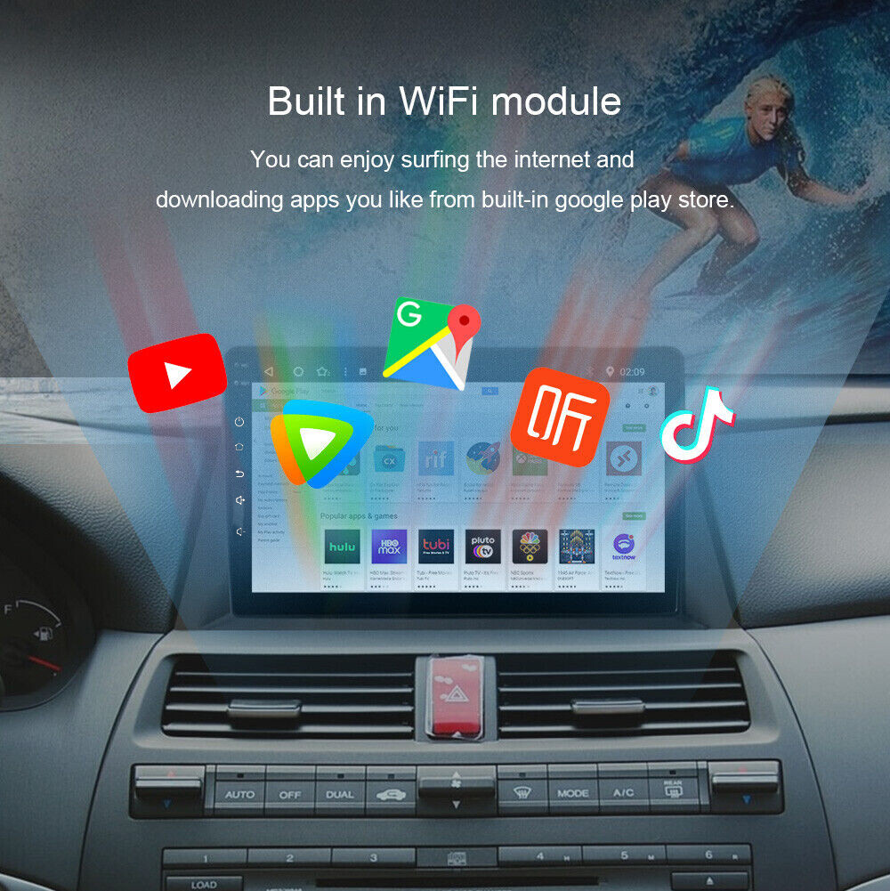 For HONDA ACCORD 2008-2012 Android Carplay Stereo GPS Radio with Bakcup Cam