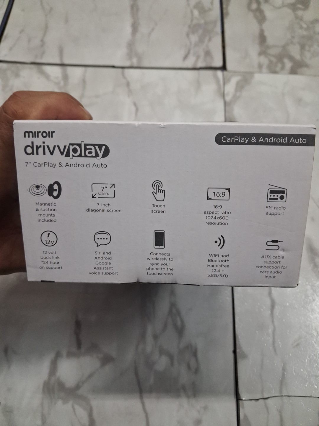Miroir Drivvplay Wireless Car Play & Android Auto Display 7″ Touch Screen M1003™