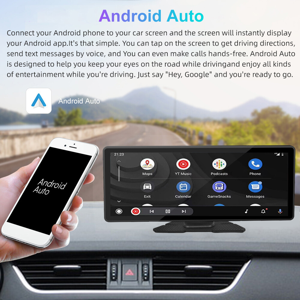 10.26 inch Mirror Link Wireless Carplay Portable Car Stereo GPS Android auto BT