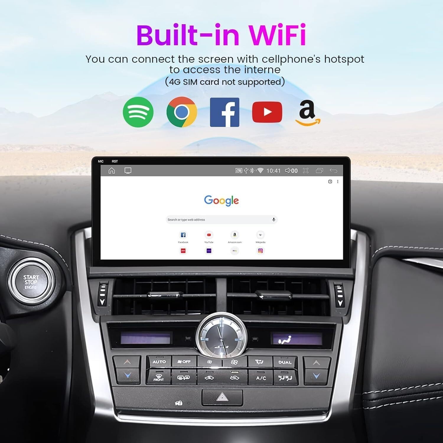 For Lexus NX 10.25″ Android Carplay Display Car Stereo Radio AHD GPS Navigation