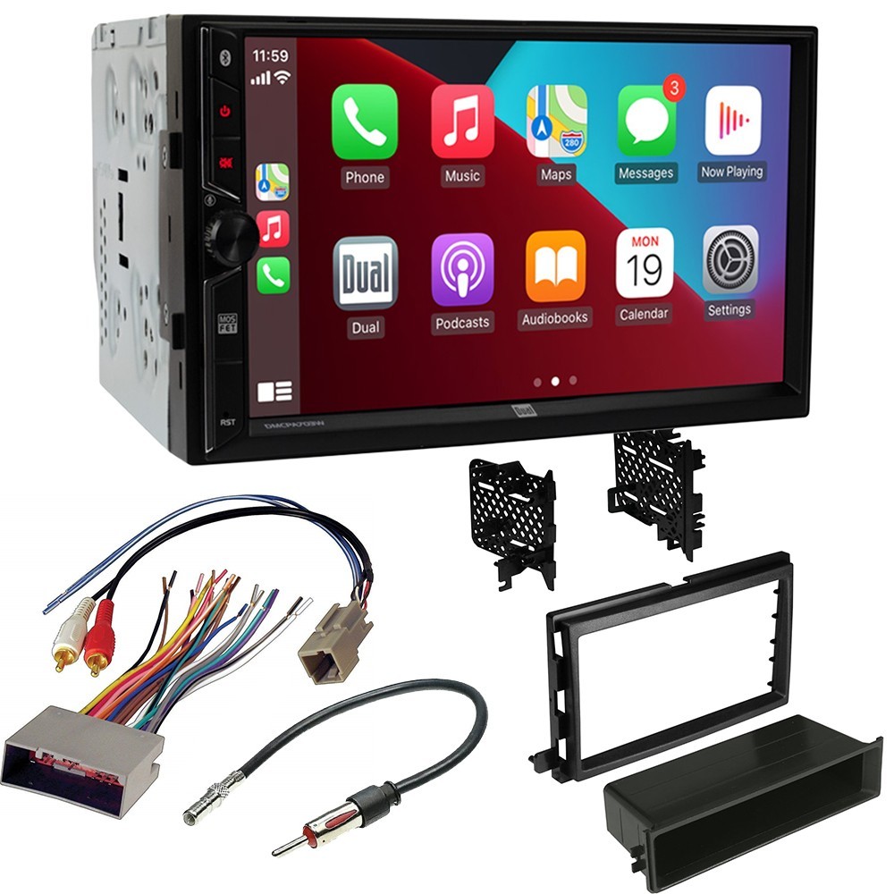 Dual 7″ Screen Wireless Carplay Car Stereo AM/FM Radio for 2005-2016 Ford F-250