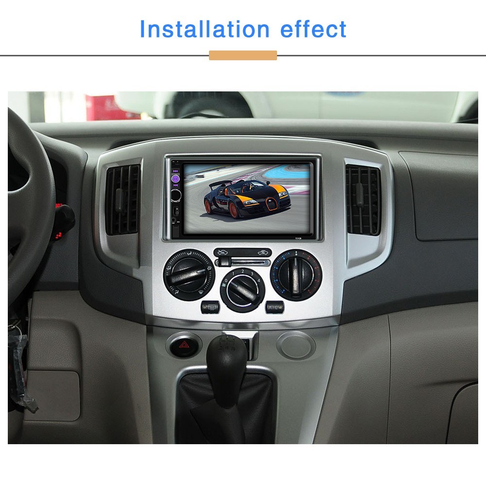 7” 2 DIN HD Car MP5 Player CarPlay Touch Screen Bluetooth Stereo Radio FM/AUX