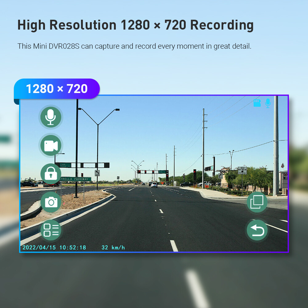 XTRONS 1280*720 HD 140° Wide View Car DVR Dash Recorder Rearview Camera USB Wire