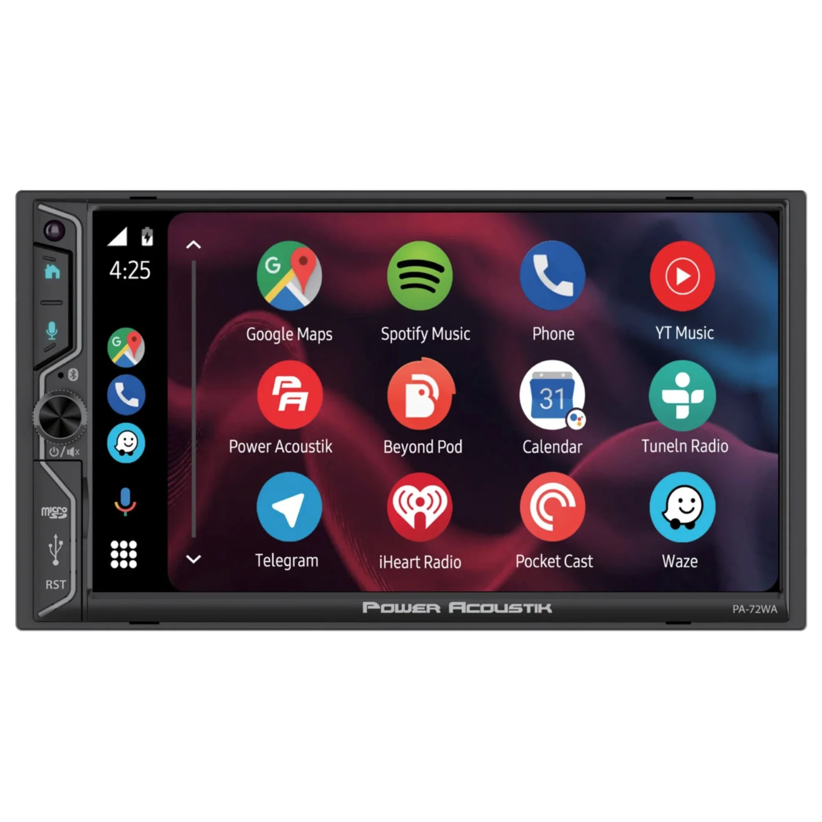 Power Acoustik PA-72WA 2-DIN Car Stereo Head Unit – 7” Touchscreen, Wireless App