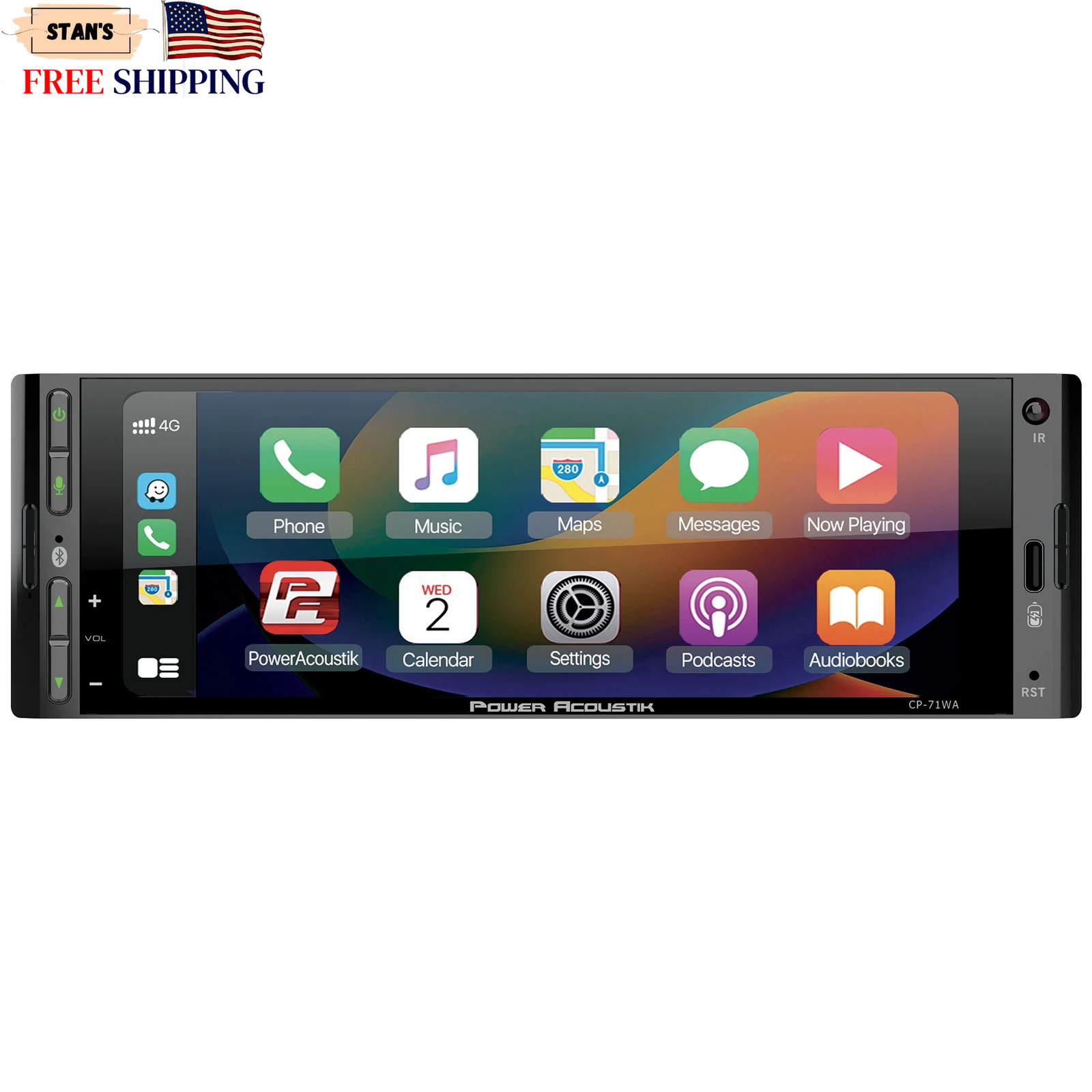 CP-71WA Single DIN 6.5″ Color Touchscreen Car Stereo with Bluetooth Connected…