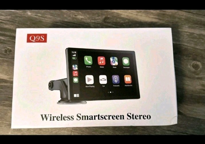 Wireless Carplay Touchscreen with 4K Dash Cam, 9″ Portable Apple Carplay