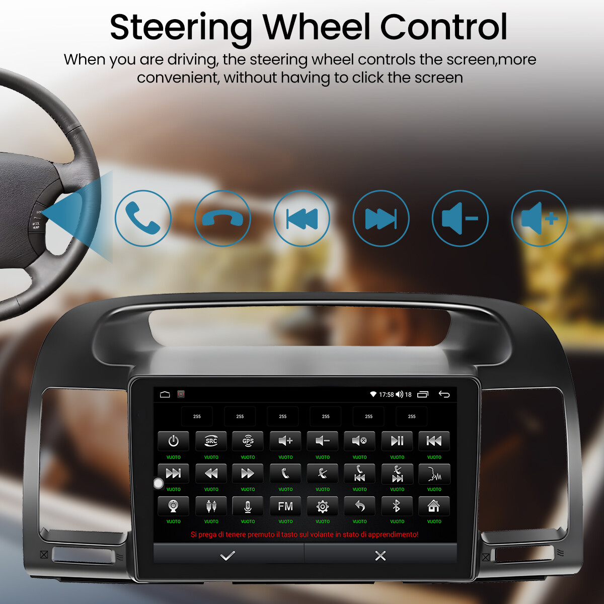 5G Wifi Radio HiFi SWC Backup Camera For 2002-06 Toyota Camry Carplay Android