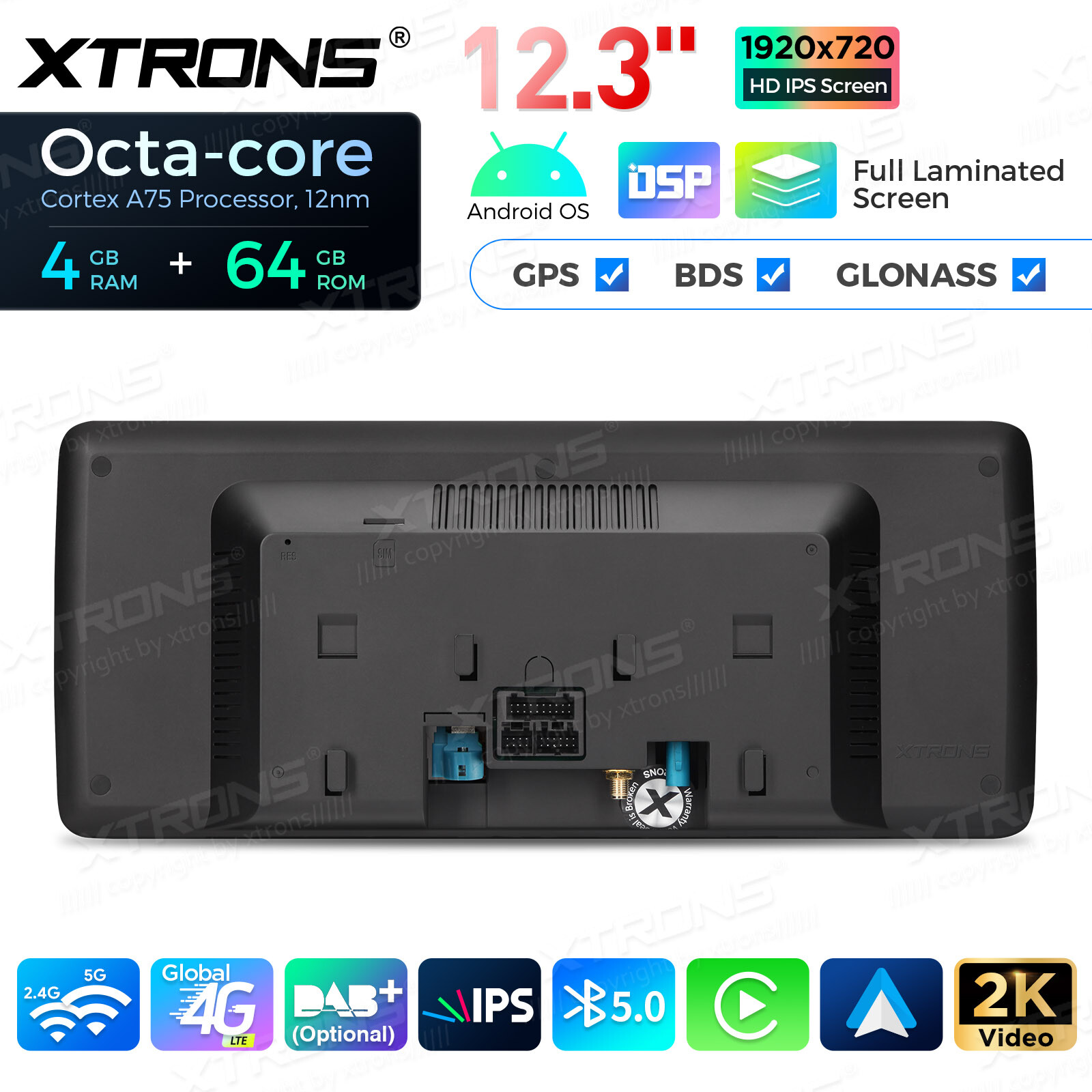 12.3″ IPS Android 13 8-Core CarPlay Stereo GPS Navi 4G For BMW X3 F25/X4 F26 NBT