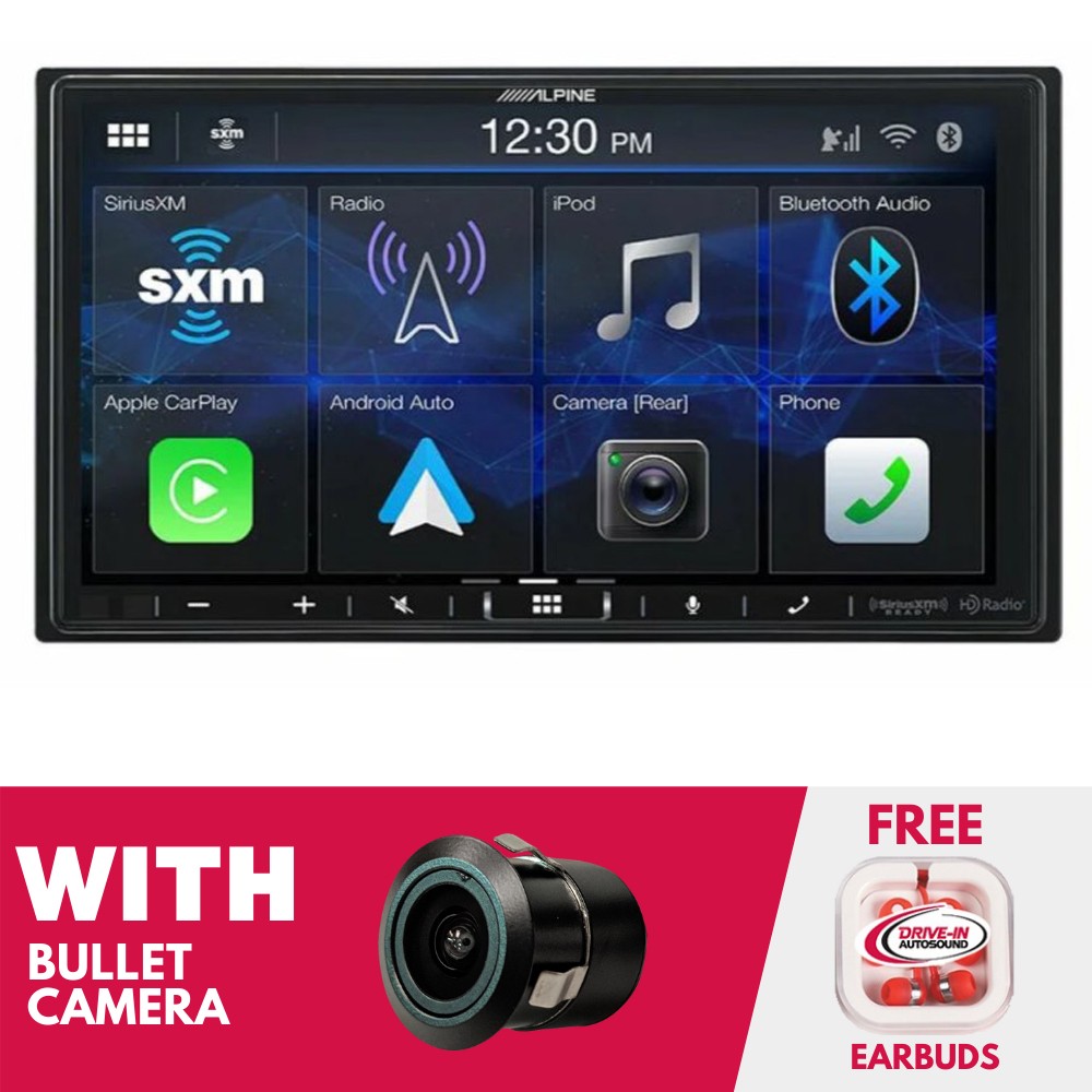 Alpine ILX-407 7 Inch 2 DIN Digital Media With Backup Bullet Camera