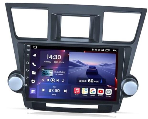 8 Core 4+32G for Toyota Highlander 2008-2012 Radio Stereo Upgrade: 10.1 Inch