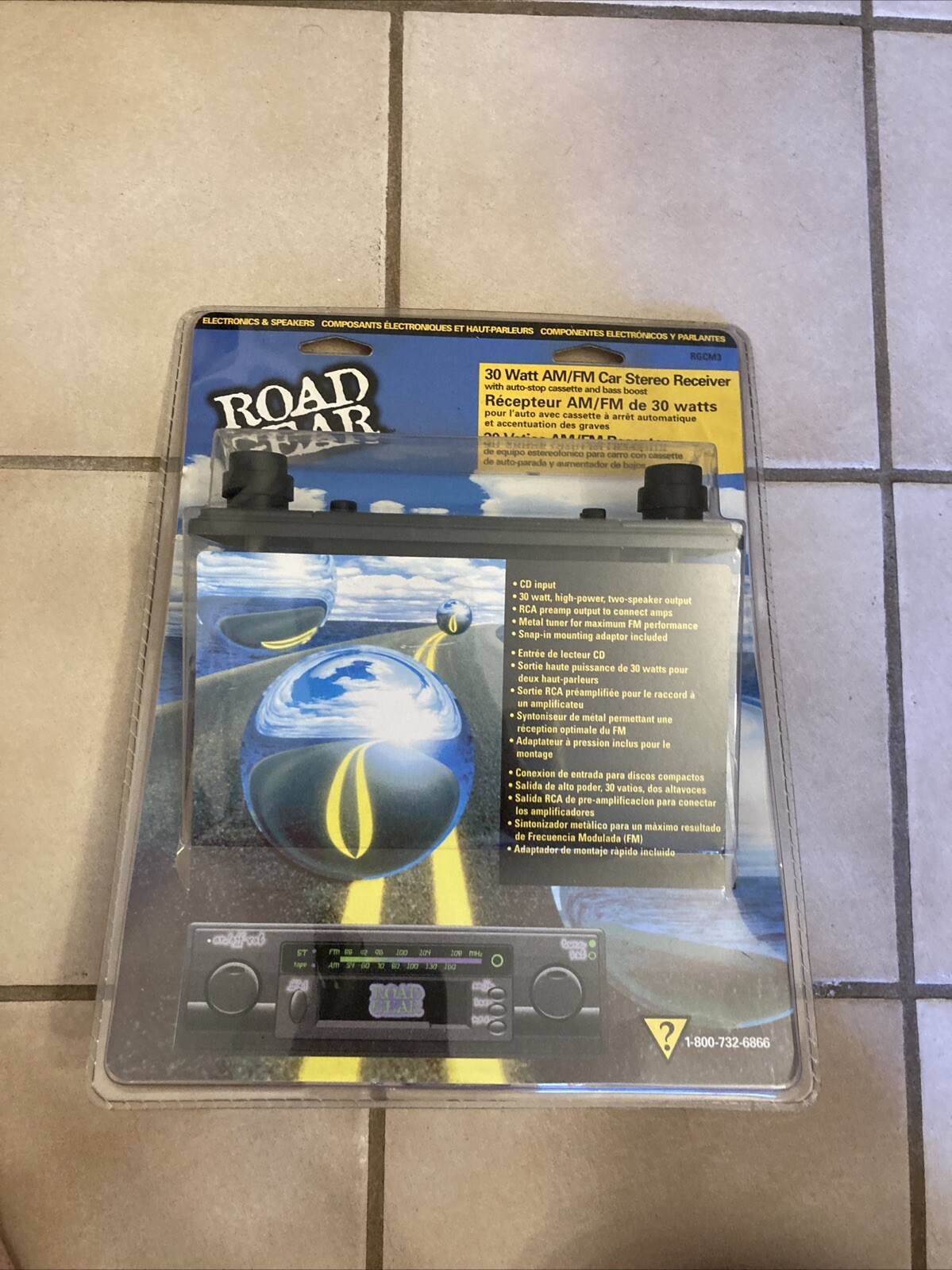 Road Gear 30 Watt AM/FM Car Stereo Cassette Tape Player Receiver New Sealed