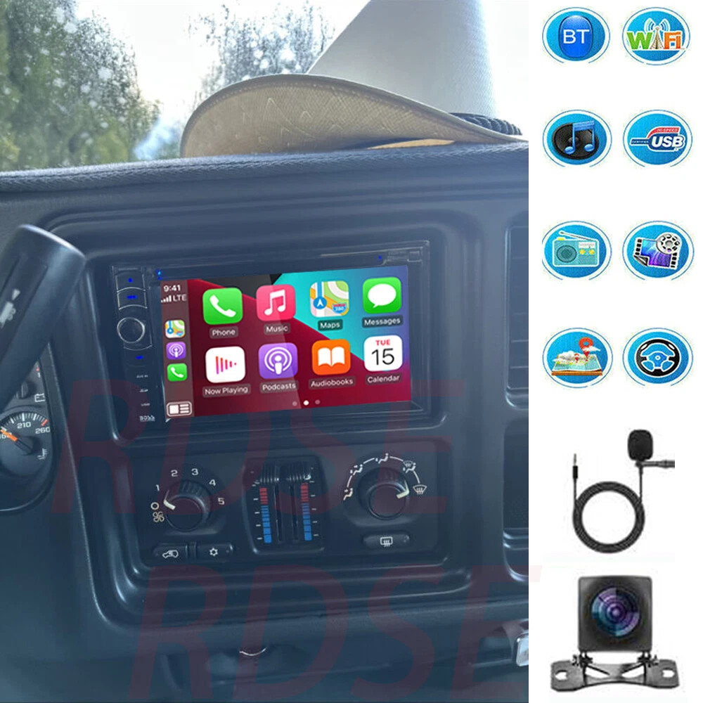 4G+64G Android 13.0 CarPlay Car Stereo Radio 10.1″ Double 2 Din GPS Navi +Camera