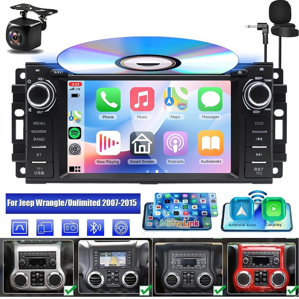 Car Radio CD/DVD Player for Dodge RAM 1500 2500 3500 2009 2010 2011 12 CarPlay