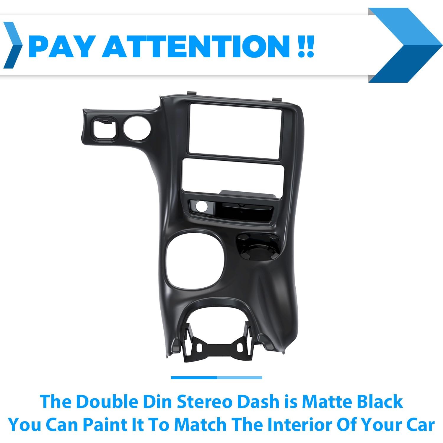 ECOTRIC Double Din Stereo Dash Installation Compatible with Medium, black