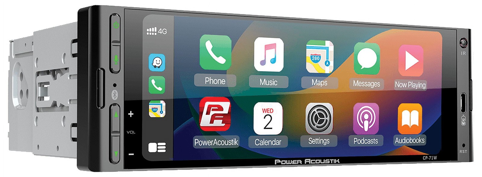 Power Acoustic CP-71WA Single DIN 6.5″ Touchscreen Car Stereo Apple Carplay
