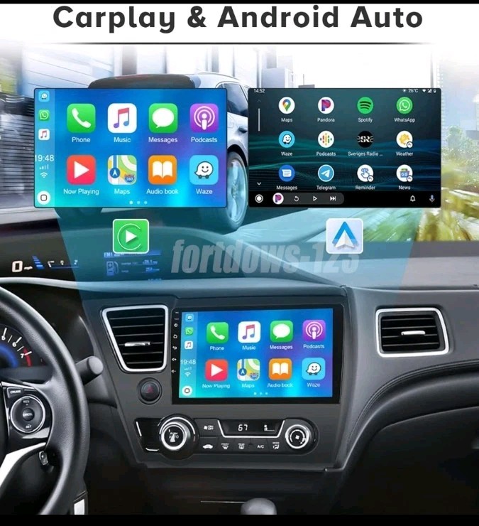 Touch Screen in-Dash GPS Navigation For 2013-2017 Honda Civic Carplay Car Radio