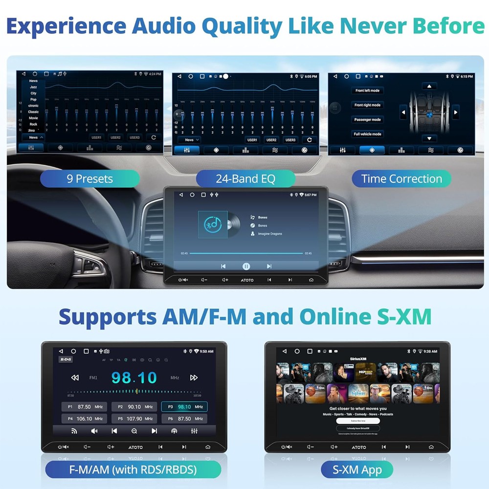 ATOTO A6 PF 7″ Double 2DIN Android Car Stereo Wireless CarPlay & Android Auto,BT