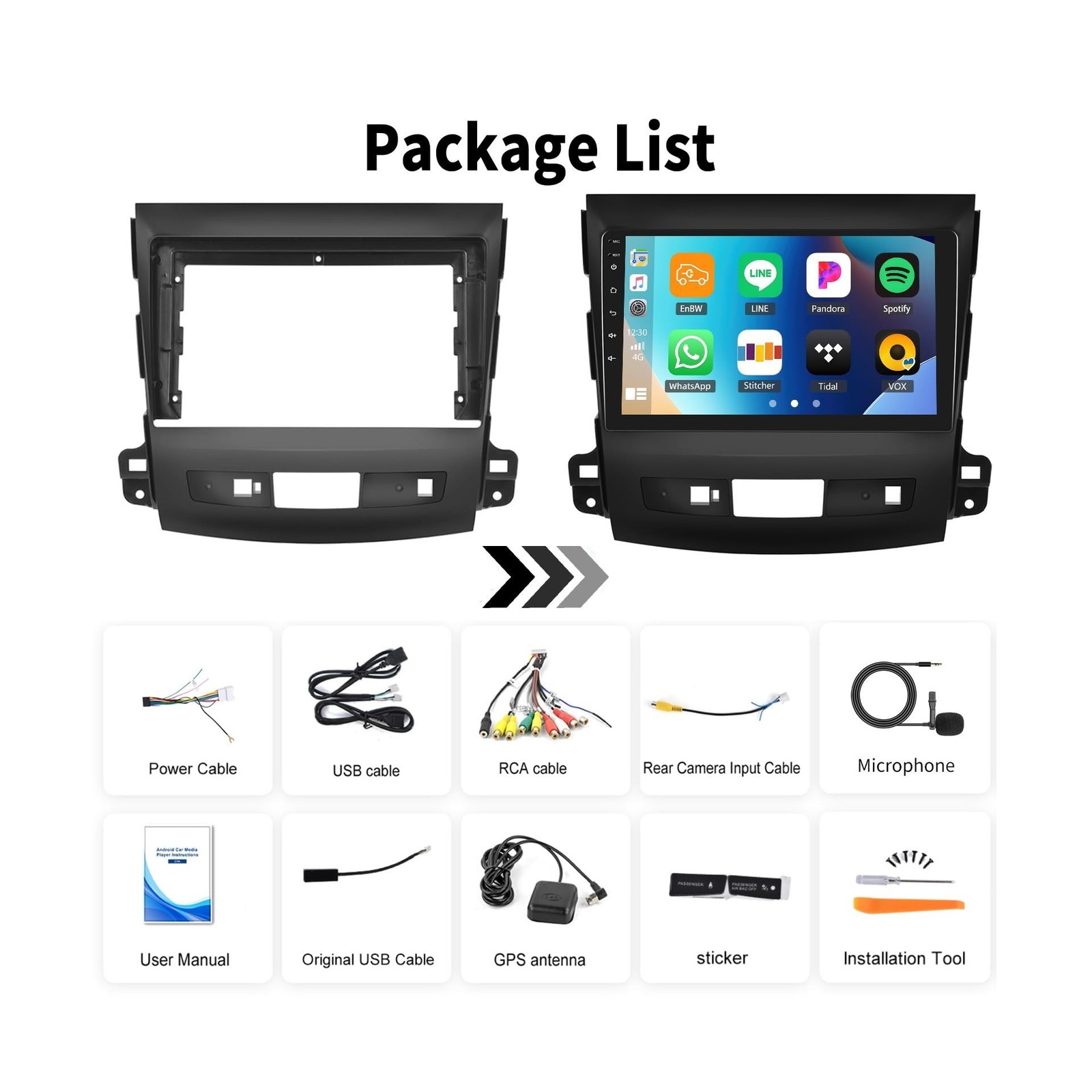 [6+128G] 8-Core Android 15 Car Radio Stereo for Mitsubishi Outlander 2008-201…