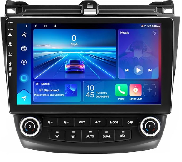 5G WiFi Car Radio for Honda Accord 2003-2007, Android13/Wireless CarPlay/GPS Nav