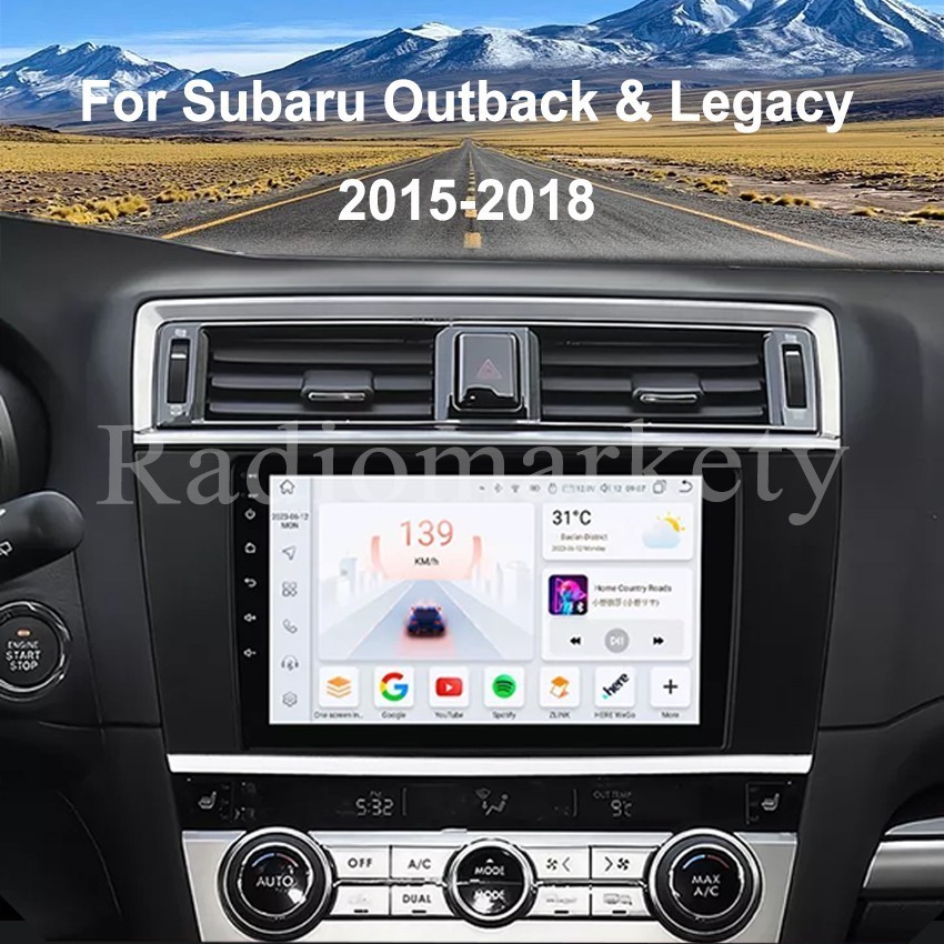 GPS Car Radio Stereo Carplay For 2015-2018 Subaru Legacy Outback 4+64G 9in Navi