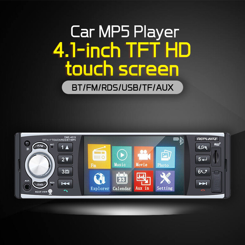 4.1″ 1 Din Car RDS Stereo Radio Bluetooth MP5 Player Touch TFT HD Screen+Camera