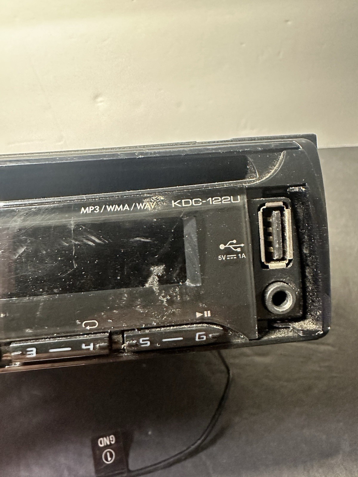 🔥Kenwood KDC-122U Black Radio Car Audio CD Receiver Vintage UnTested USB Mp3