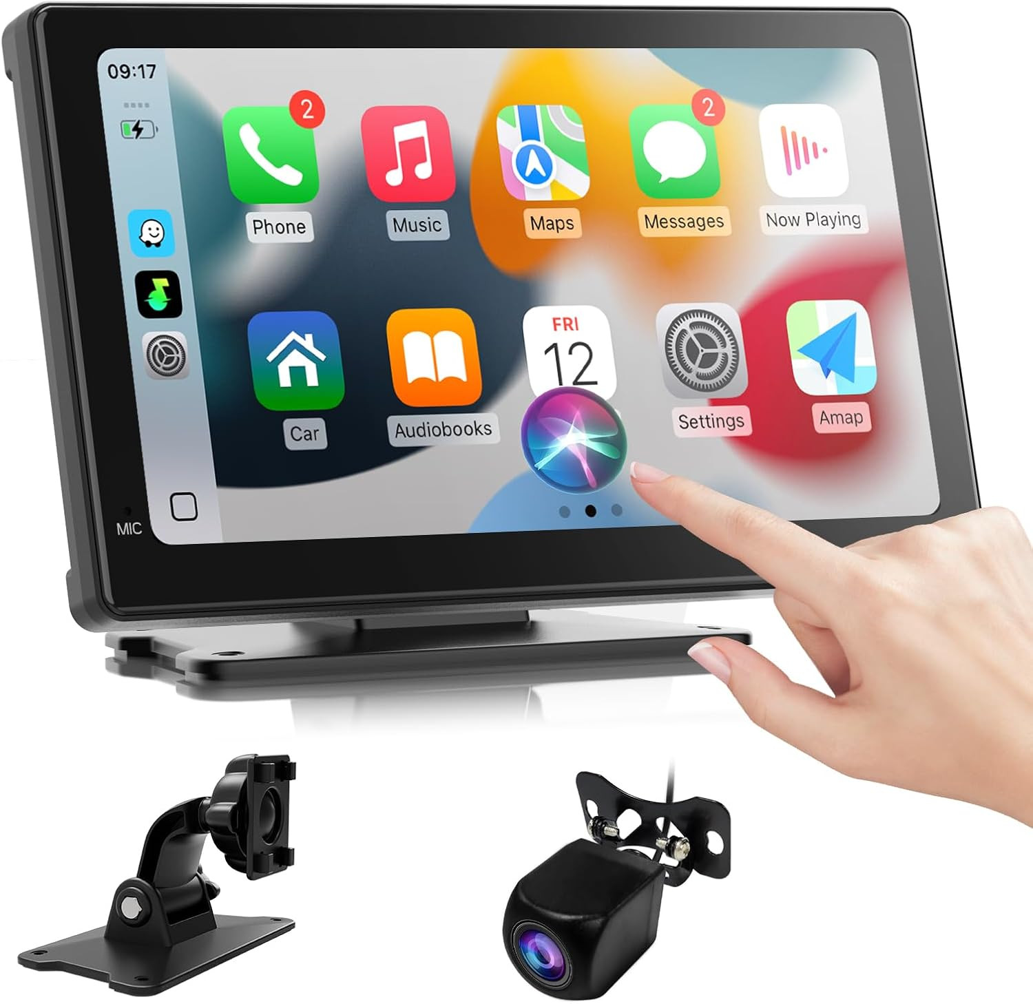 7 Inch Portable Carplay Screen for Car,Car Stereo Wireless Carplay & Android Aut
