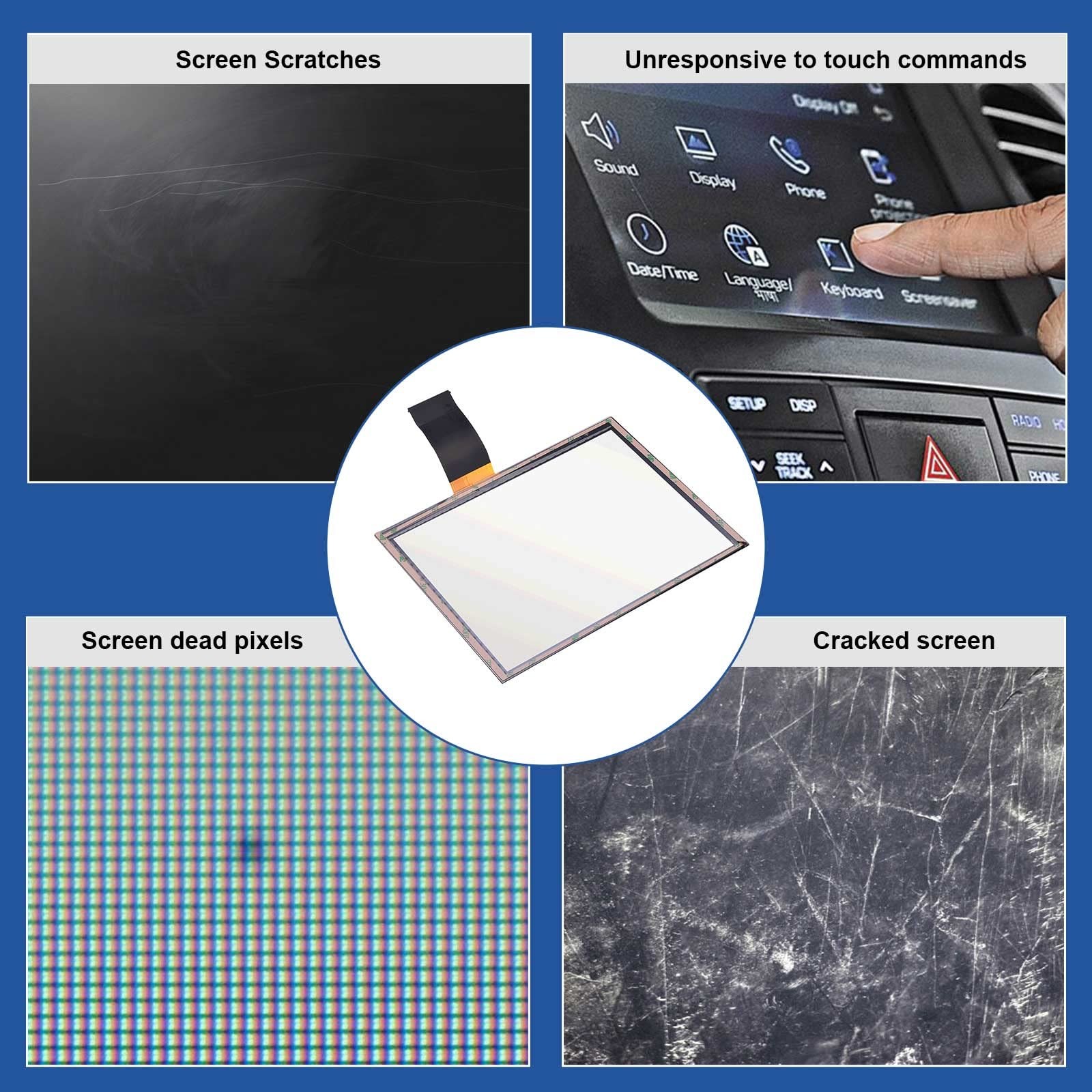 8.4″ Uconnect Touch Screen Digitizer Compatible with Ram 1500 without LCD