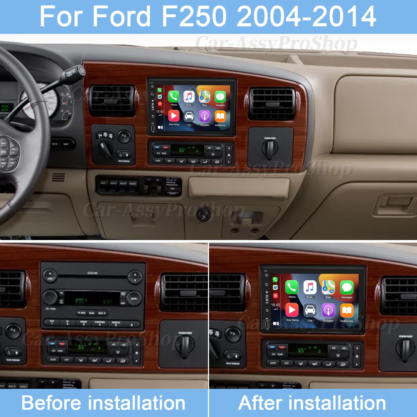 For Ford F250 2004-2014 7″ Android 13 Carplay Car Stereo Radio GPS Navi 2+32GB