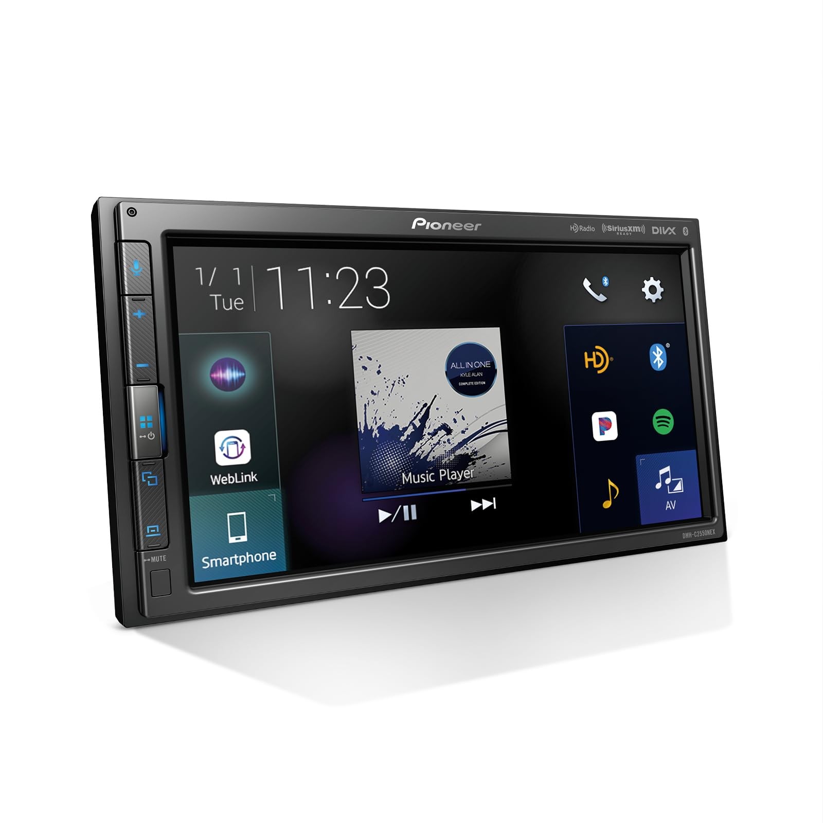 Pioneer DMH-C2550NEX 6.8″ Capacitive Touchscreen, Modular 6.8″, 16:9, Black