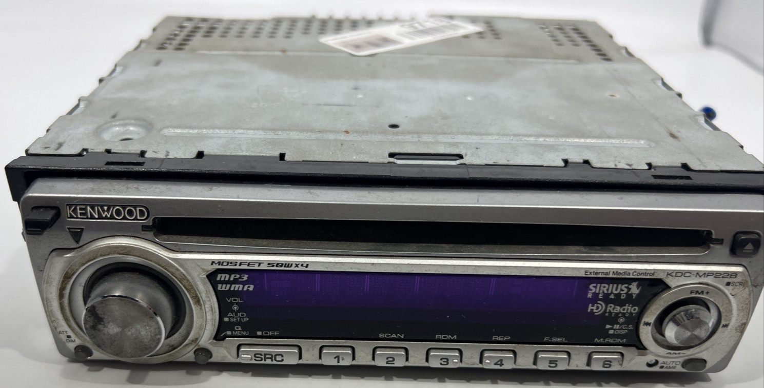 Kenwood KDC-MP228 CD Player In Dash Receiver Heavy Wear Tested Good