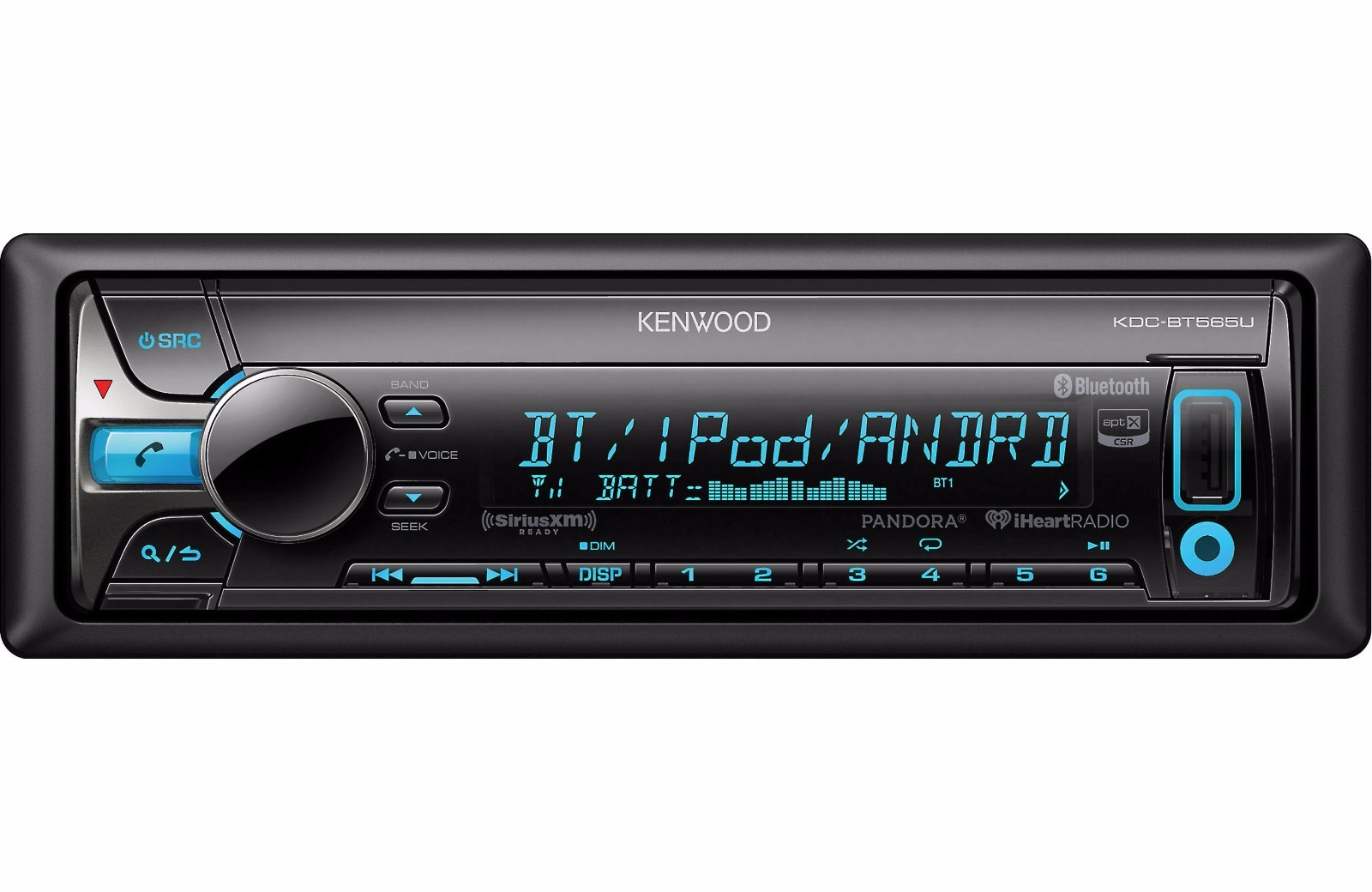 Kenwood KDC-BT565U In Dash Car CD Receiver with Built in Bluetooth KDCBT565U