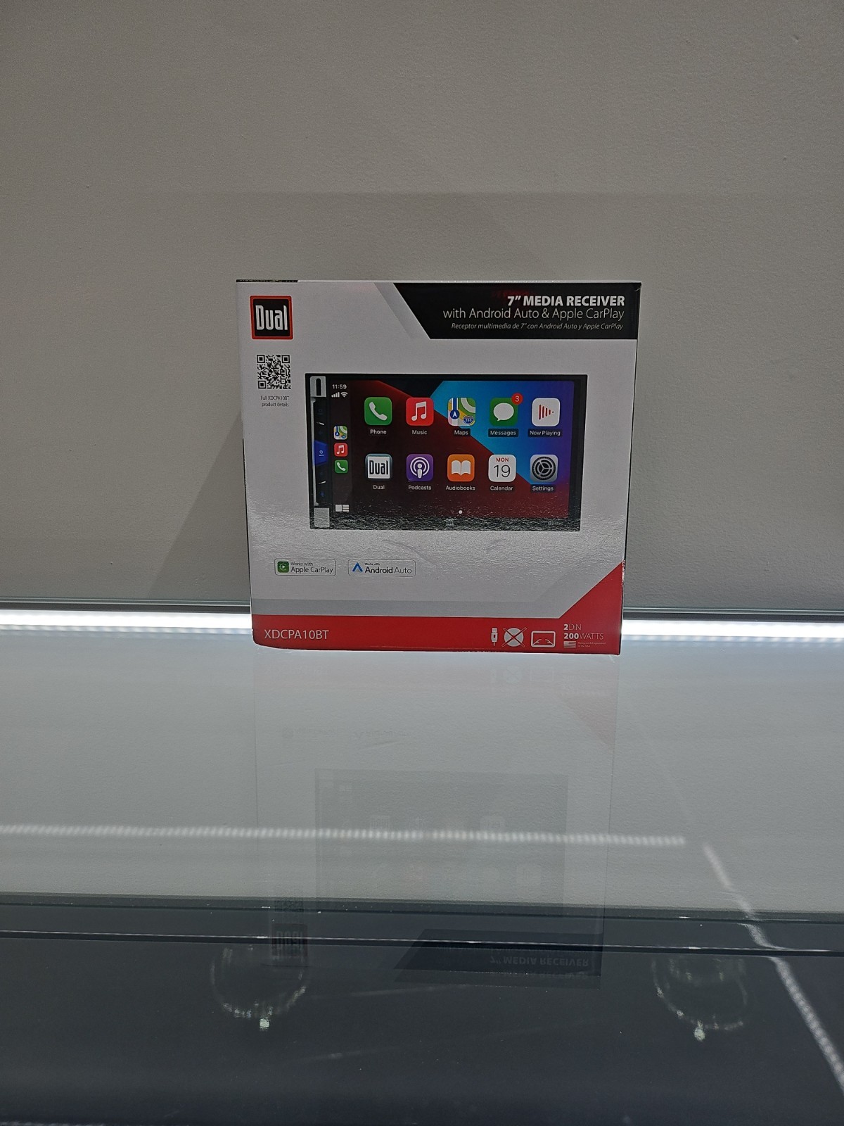 Dual Electronics XDCPA10BT 7 inch Double DIN Car Stereo Apple CarPlay & Android™