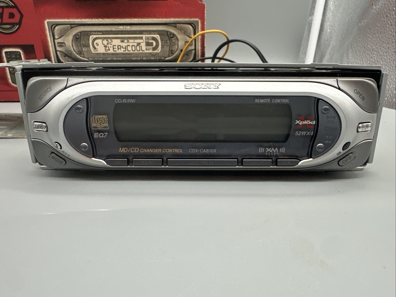 SONY CDX-CA810X CD Player MD EQ7 52Wx4 Xplod Head Unit Remote Included Untested