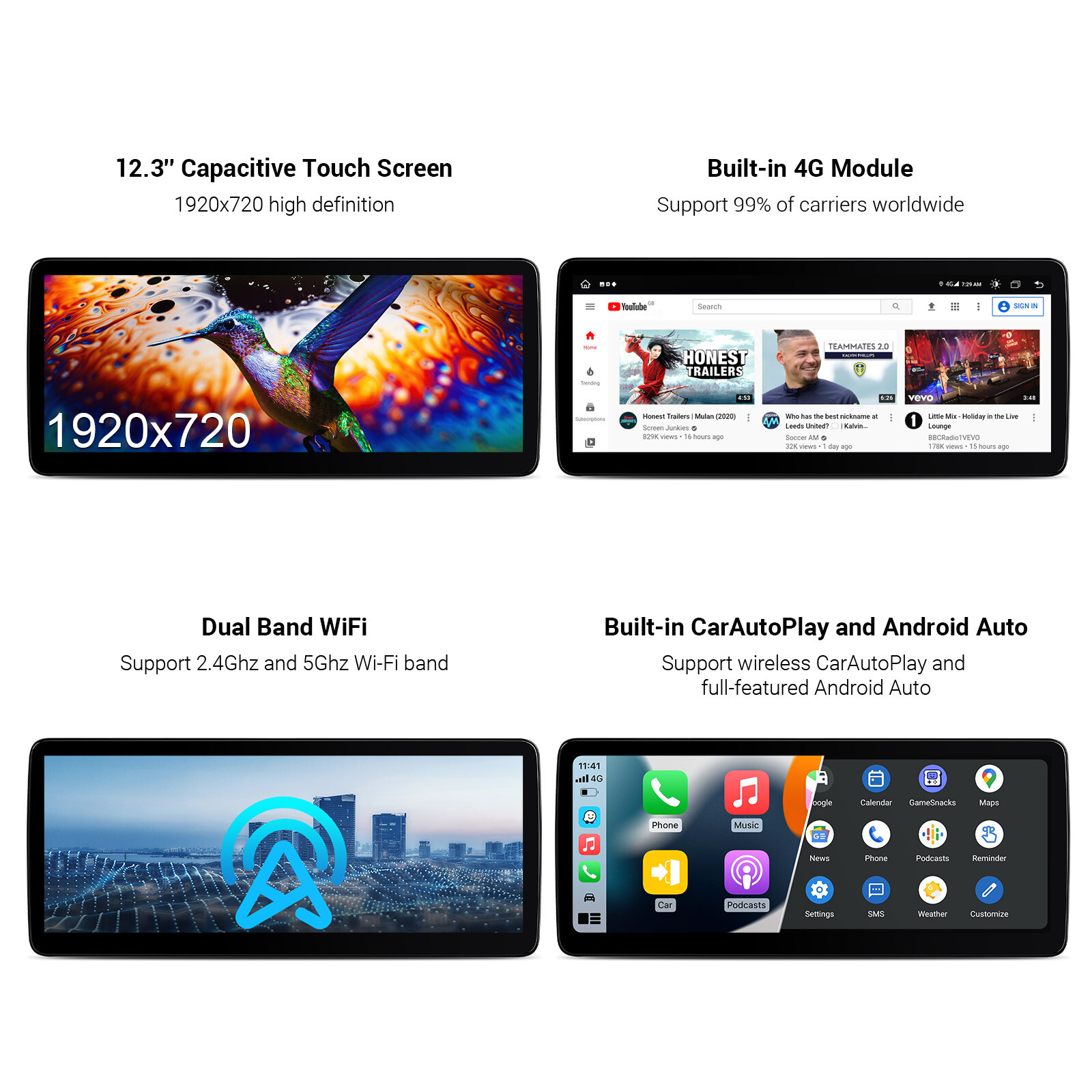 12.3″ Android 13 Car Stereo GPS Navi 4G WIFI CarPlay DSP For Benz W176 X156 W463