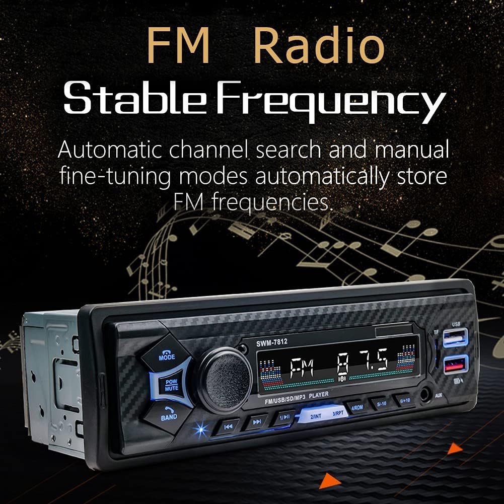 Bluetooth Single din car Stereo System for car, 7 inch Universal car Radio Sy…