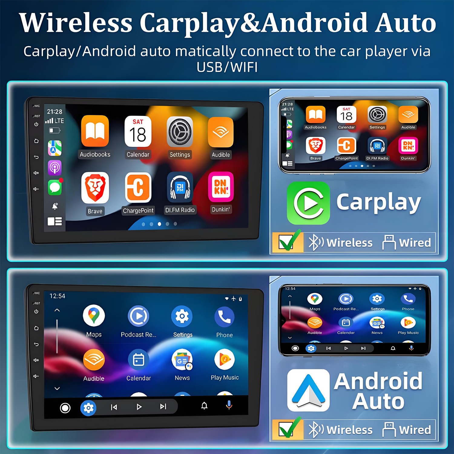 2+32G Android 15.0 Car Radio Stereo For Chevy Silverado GMC Sierra 2007-2013
