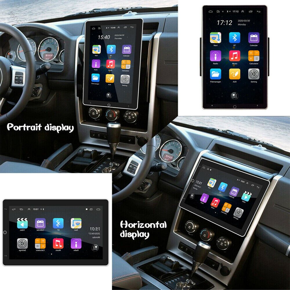 Rotatable 10.1” Touch Screen Car Stereo Android 11.0 2Din Radio GPS Navi WiFi