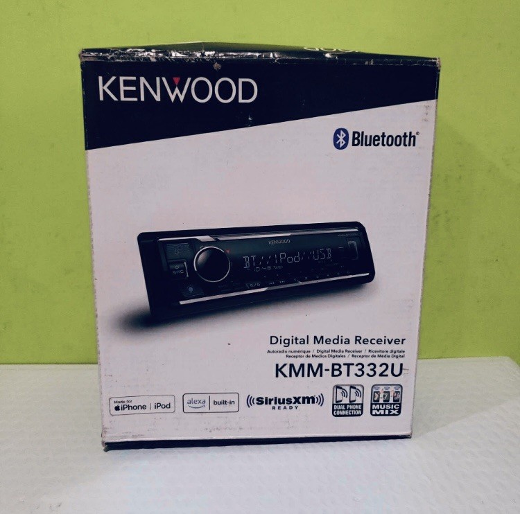 Kenwood KMM-BT332U Bluetooth Media Player Android iPhone AM FM XM USB Aux 6Ch