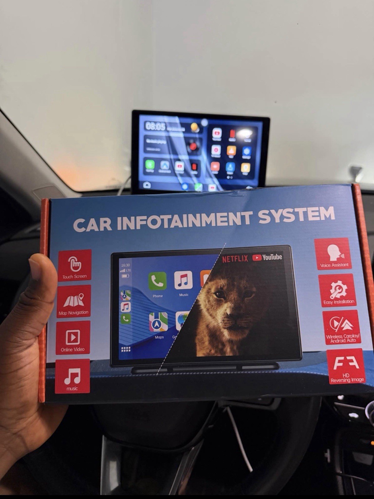 LAMTTO 9″ Wireless CarPlay Screen