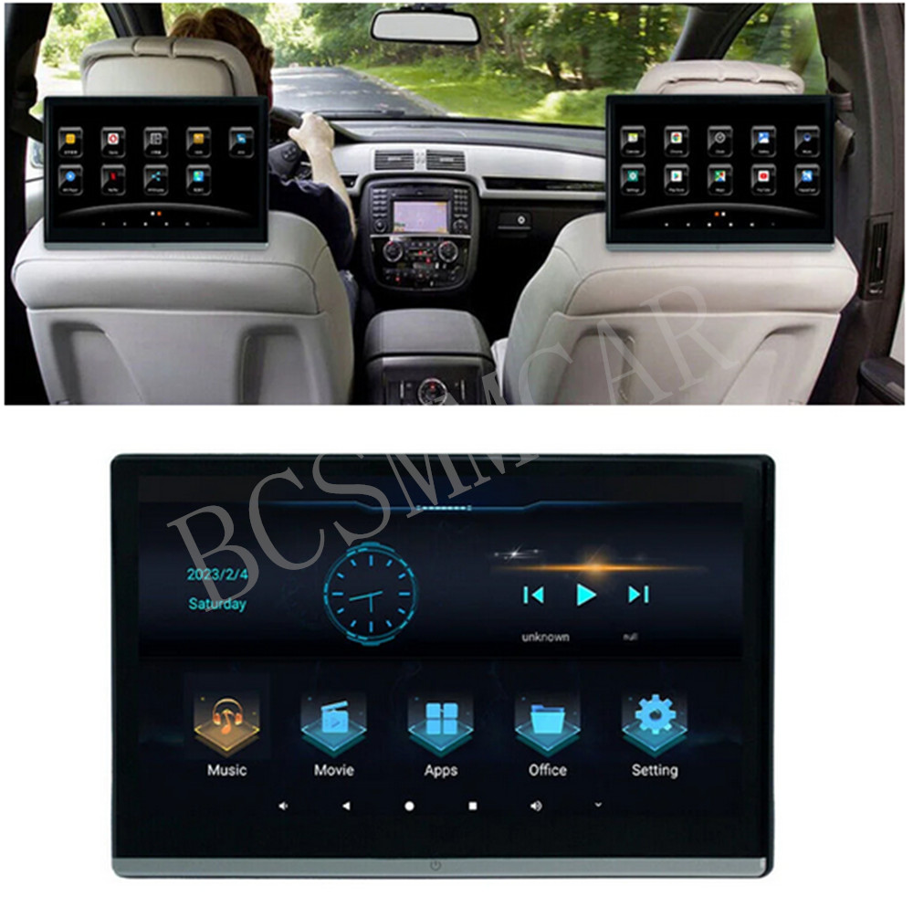 Dual HMDI Car Headrest Monitor Rear Seat Entertainment TV Video Music Player