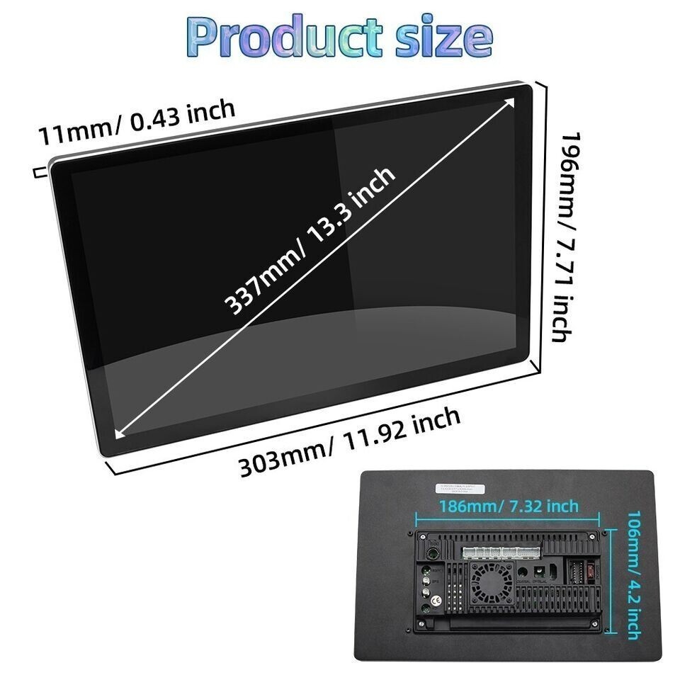 13.3″ Large Screen Car Radio GPS Carplay replace For Ford F150 Raptor 2008-2014