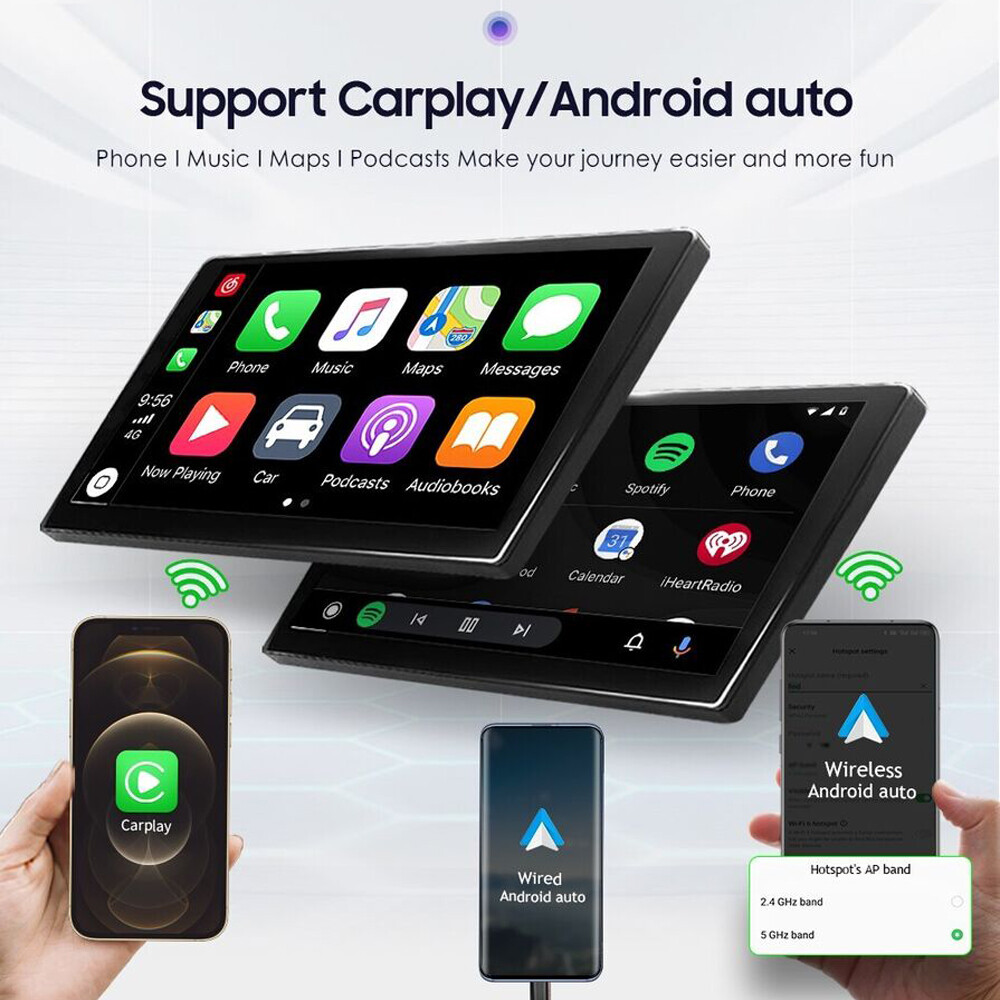 Android 13 Double Din 10.1″ Rotatable Touch Screen Car Stereo Radio Carplay GPS