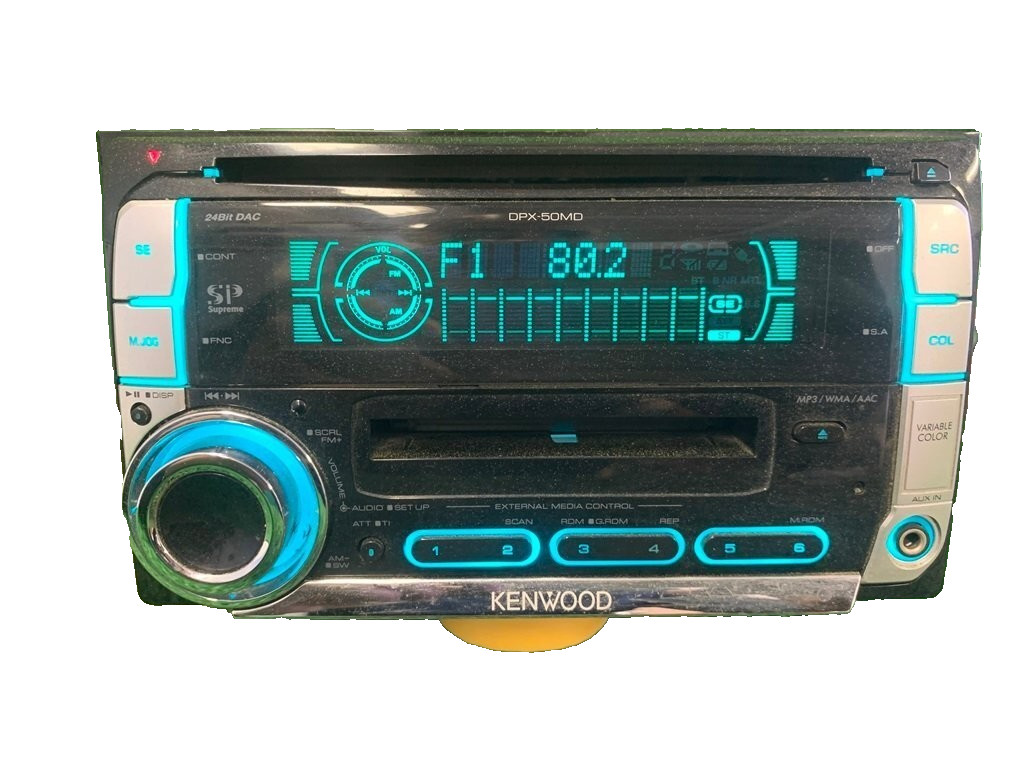 Kenwood DPX-50MD CD MD Receiver Front AUX MDLP w/ Toyota Daihatsu Plug JDM