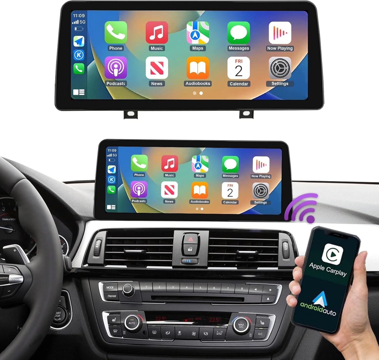 CarPlay Linux Touch Screen For BMW 3 4 Serie F30 F31 F32 F33 F34 F36 2013-2017