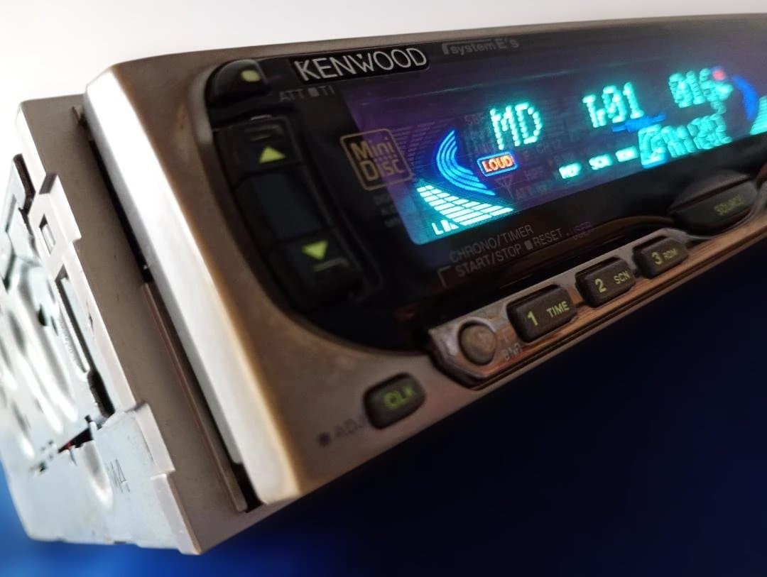 KENWOOD M707 Car Audio MD Player FM AM Tuner 40W x4 Tested Working