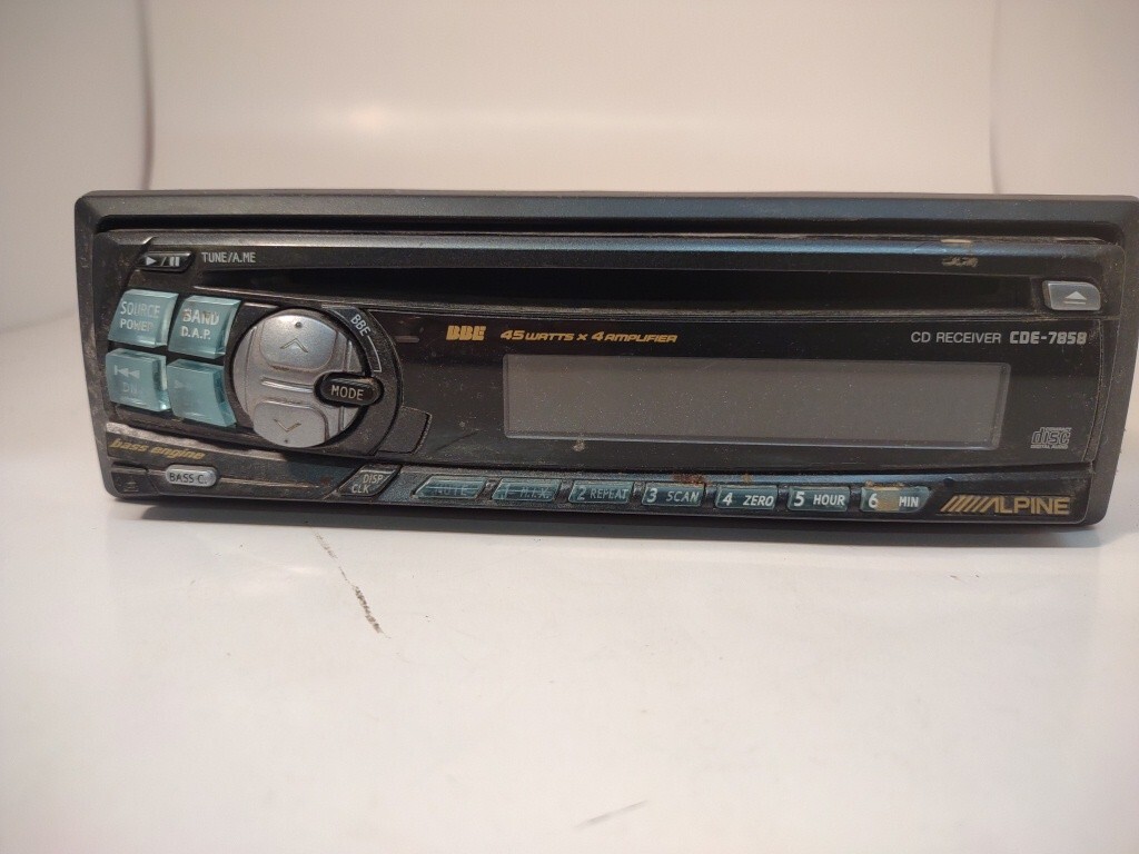 AlpineCDE-7858 CD Player In Dash Receiver Car Stereo Rare Old School Vintage1163