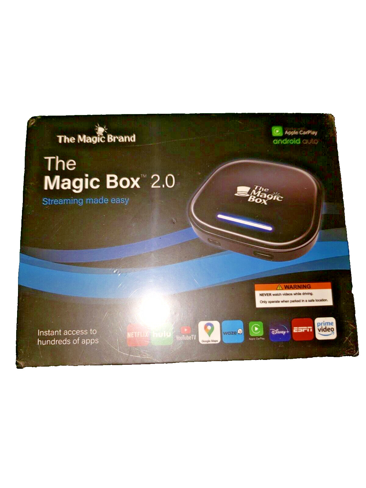 The Magic Box 2.0 Wireless CarPlay Android Auto Adapter Streaming