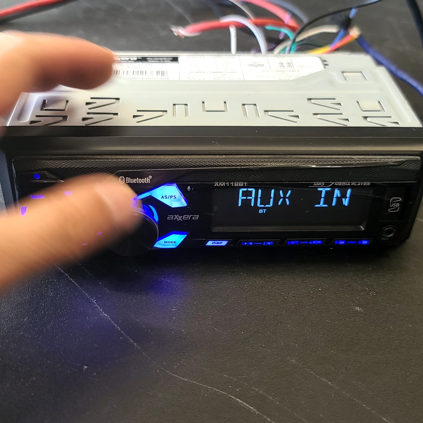 Axxera AM118BT Bluetooth, USB, AUX BLUE SCREEN 💙