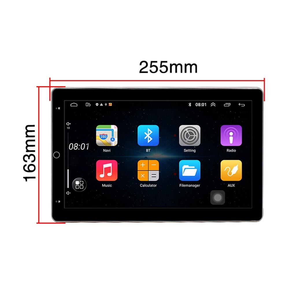 Android 11.0 10.1″ Rotatable Screen Car Stereo Radio GPS Wifi 2Din FM OBD 2+16GB